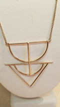 Forever 21 Triangle Pyramid Pendant 32&quot; Long w/ Attached Pendant Necklace - £7.89 GBP