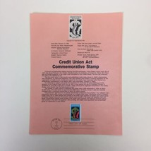 Credit Union Act Commemorative Stamp First Day Of Issue Feb 19 1984 *019... - $6.92