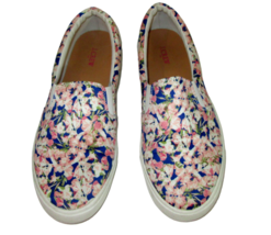 J Crew Loafer Boat Shoes Womens Size 8 Floral Blue Pink White Slip On Co... - £11.07 GBP