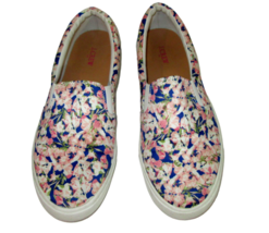 J Crew Loafer Boat Shoes Womens Size 8 Floral Blue Pink White Slip On Comfort - £10.58 GBP