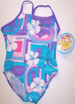NWT Angel Beach Girl&#39;s Tropical Floral 1 Pc. Swimsuit, Size 14, $30 - $17.99
