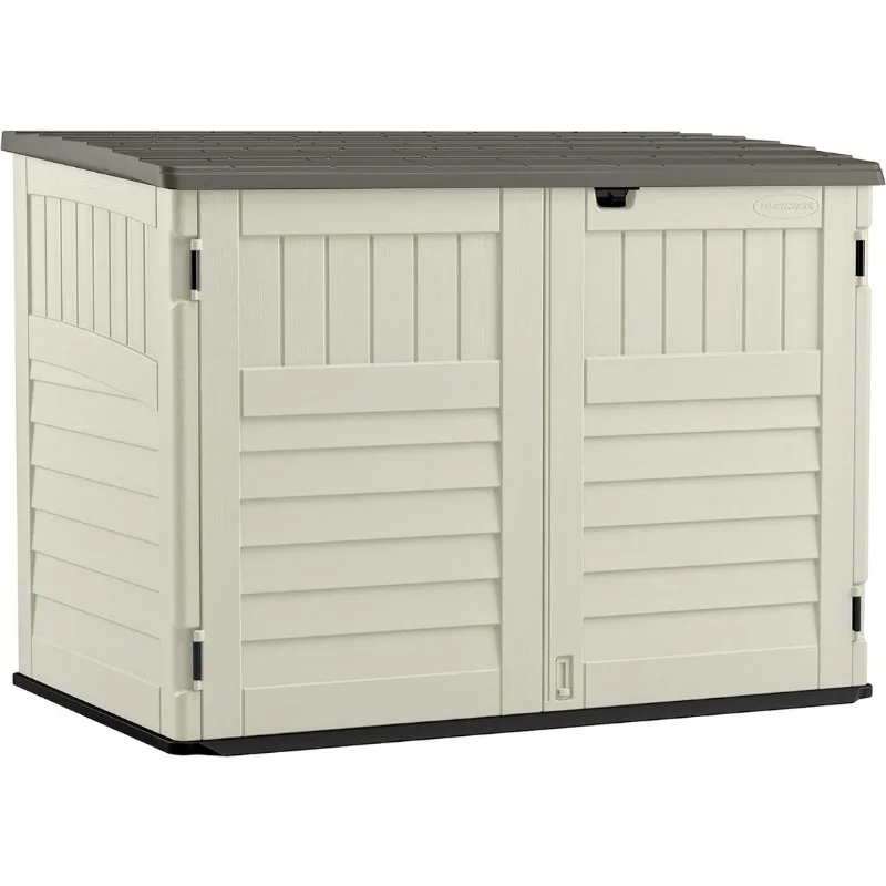 5.9 ft. x 3.7 ft Horizontal Stow-Away Storage Shed - Natural Wood-like Outdoor - £357.98 GBP