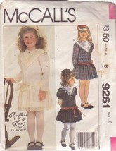 Mc Call&#39;s Pattern 9261 Sz 6 Girl&#39;s Dress 3 Variations Uncut - £2.35 GBP