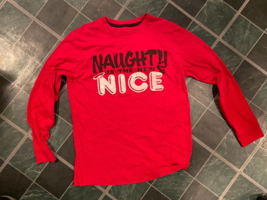 Boy&#39;s Old Navy Naughty is The New Nice Top Medium 8 Long Sleeve*Pre Owne... - $9.99