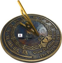 Garden Sundial Grow Old with Me -The Best is Yet, to be (Brass Antique),... - £68.73 GBP