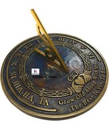 Garden Sundial Grow Old with Me -The Best is Yet, to be (Brass Antique),... - £68.53 GBP