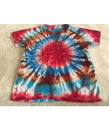 Fruit Of The Loom Boys Red White Blue Tie Dye Short Sleeve Shirt 5-6 - $9.98 CAD