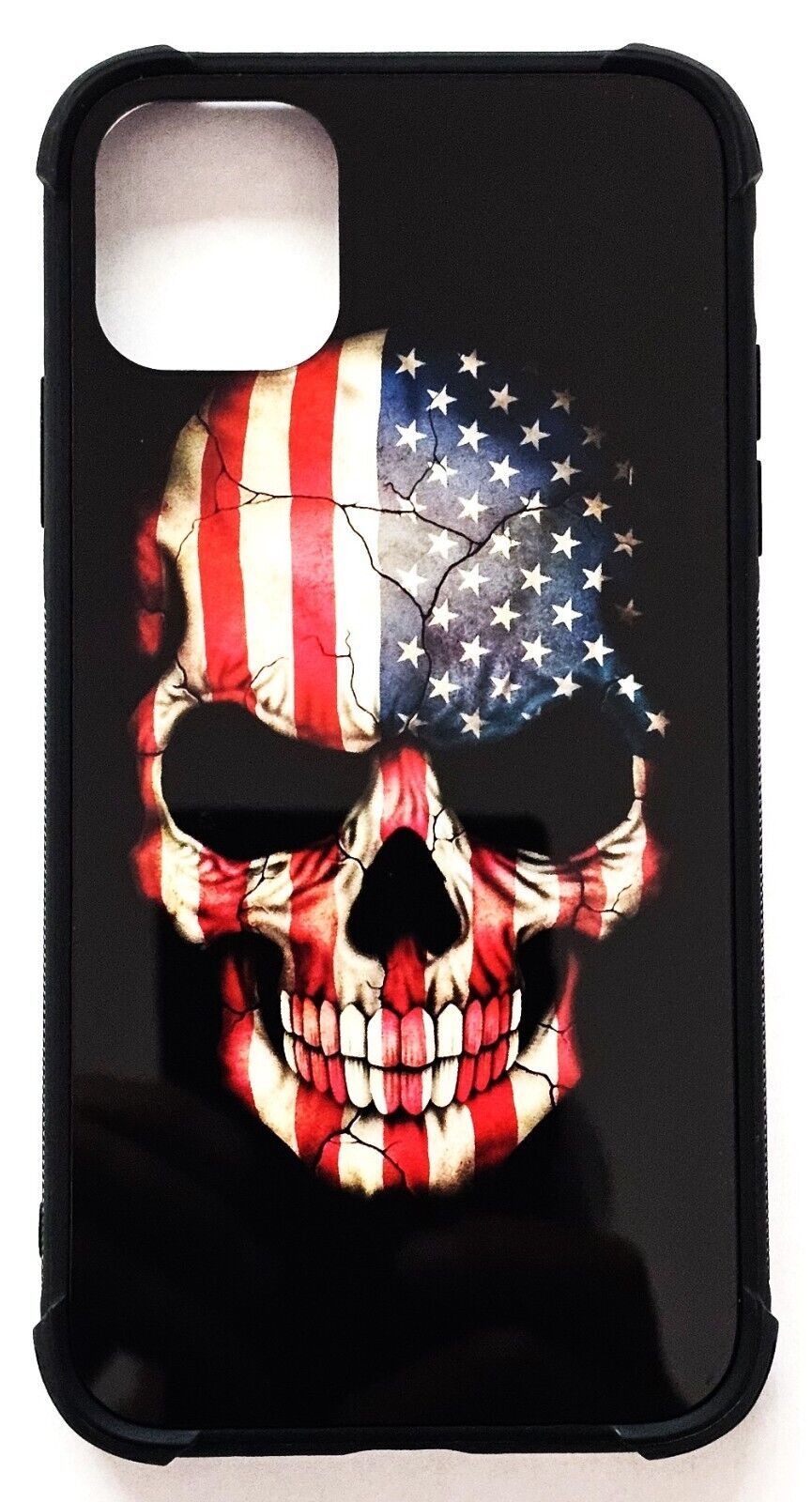 For iPhone 11 6.1 Skull American Flag TPU Cell Phone Case - $12.86