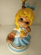 Atlantic Mold Lamp Vintage Blonde Smiling Girl Parts Or Repair Missing S... - $25.19