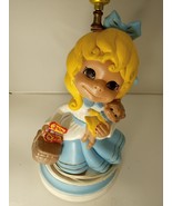 Atlantic Mold Lamp Vintage Blonde Smiling Girl Parts Or Repair Missing S... - $463.56 MXN