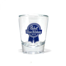 Pabst Blue Ribbon Logo Clear Shot Glass Clear - £10.37 GBP