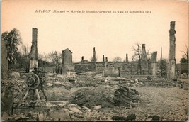 Vtg Photo Postcard 1914 WWI Ruins After First Battle Of Marne France - Huiron - £6.01 GBP