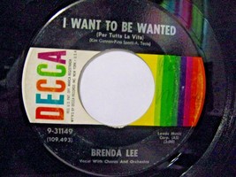 Brenda Lee-I Want To Be Wanted / Just A Little-45rpm-1960-VG+ - £5.92 GBP