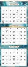 2024 Wall Calendar - 3-Month Display Vertical Calendar 2024, Dec 2023 - ... - $12.85