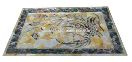 12&quot;x18&quot; Marble Serving Tray Plate Mother of Pearl Mosaic Inlaid Home Decor H1419 - £368.80 GBP