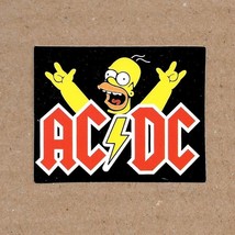AC/DC Homer Simpson - Vinyl Sticker 1.75&quot; x 2.25&quot; Waterproof Durable Sun... - £3.09 GBP