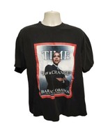 Vtg Time For A Change Barack Obama For President of The USA Mens Black X... - $29.69