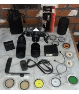 Ricoh Singlex TLS 35mm SLR Camera Rikenon 135mm Deitz 80-200mm Lens Filt... - $147.92 CAD
