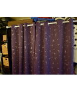 PAIR Of CURTAIN PANELS SALE 7&#39; Purple Silver Window Curtains &amp; Wall deco... - $28.06 CAD