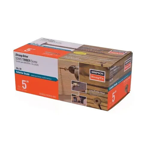 Simpson Strong-Tie SDWS22600DB-R50 SDWS Timber Screws No. 5 .220&#39;&#39; x 5&#39;&#39;... - $35.63