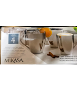 Mikasa Double Walled Stainless Steel Mugs 4 Piece Dishwasher Safe - £20.70 GBP