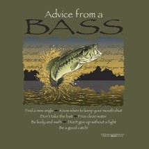 Bass T-shirt S Small NWT Advice Cotton Green New Short Sleeve Fishing Na... - €17,67 EUR