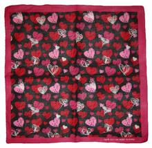 AES Wholesale Lot of 12 Multiple Pink Red White Hearts Black 100% Cotton 22&quot;x22&quot; - £22.28 GBP