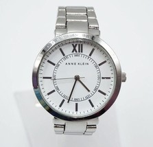 Anne Klein Donna Quadrante Bianco Placcato Argento Bracciale Watch Ak / 1555 New - $39.58