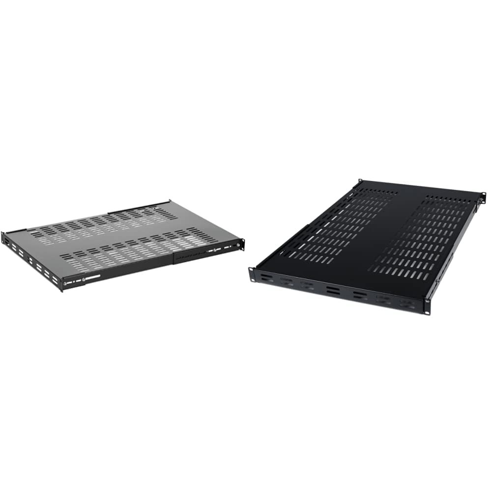 StarTech.com 1U 4-Post Adjustable Vented Server Rack Mount Shelf ...