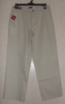 Nwt Mens Merona The Ultimate Khaki Stone Beige Slacks / Pants Size 33 X 30 - £25.63 GBP