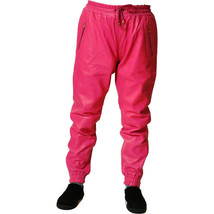 Trouser Pink Wear Pants Men Jogger Genuine Track  Leather Lambskin High Quality - £84.56 GBP+