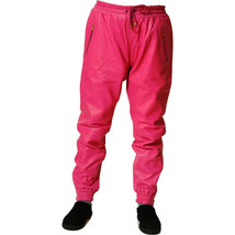 Trouser Pink Wear Pants Men Jogger Genuine Track  Leather Lambskin High Quality - £82.93 GBP+