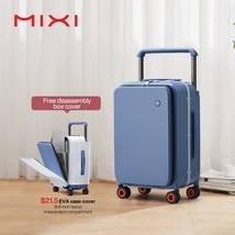 Mixi 2022 New Design Wide Handle Suitcase Men Carry-On Luggage Women Travel Trol - £308.31 GBP