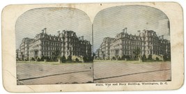 c1900&#39;s Colorized Stereoview State, War and Navy Building Washington, DC - £7.57 GBP