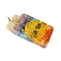 Seven Chakra Orgone Pendent with 7 Natural Gemstone - $7.91