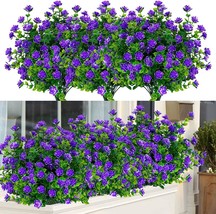 12 Bundles Outdoor Artificial Flowers Uv Resistant Fake Boxwood Plants,,... - $30.99