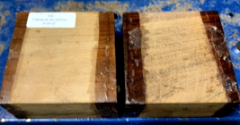 Two Nice Kiln Dried Ipe Platter Blanks Turning Lumber Bowl 4&quot; X 4&quot; X 2&quot; - £23.42 GBP