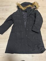 Adomi Full Zip Fur Trim Hooded Puffer Down Black Jacket Coat Size Medium... - $54.28
