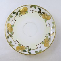Meito Nippon Hand Painted Saucer 1908-1921 Orange Fruit &amp; Leaves Gold Accents - £11.51 GBP