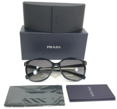PRADA Sunglasses SPR 01O 1AB-3M1 Black Cat Eye Frames with Gray Lenses 55-17-140 - £117.06 GBP