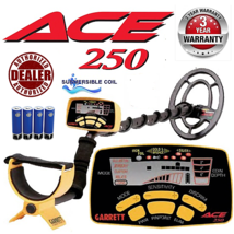 Garrett Ace 250 Metal Detector w/ WaterProof Coil~ Free Shipping - £176.48 GBP