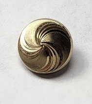 Vintage SWANK Gold Tone Swirling Metal Domed Tie Tack / Tie Pin - £6.97 GBP