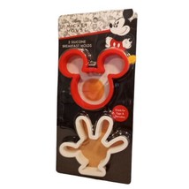 NEW Disney Mickey Mouse 2pc Silicone Breakfast Mold Rings for Eggs and P... - $10.36