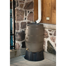 Rain Barrel Stand For 50 Gal RTS Home Accents Flat Back Black Weather Resistant - £40.74 GBP