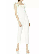 French Connection Off shoulder Ruffle Jumpsuit SZ 0 Ivory ($399) - $109.94 CAD
