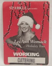 LEEANN WOMACK - ORIGINAL HOLIDAY TOUR TOUR CONCERT TOUR CLOTH BACKSTAGE ... - £7.98 GBP