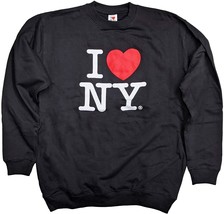 I Love NY Crewneck Sweatshirt Heather Gray Officially Licensed - £23.18 GBP+