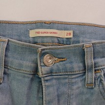 Levi's 710 Super Skinny Jeans Women's 28 Blue Denim Stretch Distressed (W30×L28) image 4