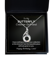 Necklace Birthday Present For Butterfly Collector Girlfriend - Jewelry Phoenix  - £39.27 GBP