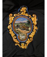 Vintage European Italian Spanish Art Pottery Majolica Painting Wall Tile... - $1,546.96 MXN
